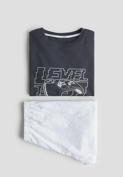 H&M - Cotton jersey pyjamas - grey/game controller