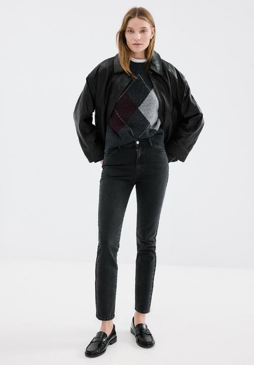 MANGO - Jeans claudia - open gray