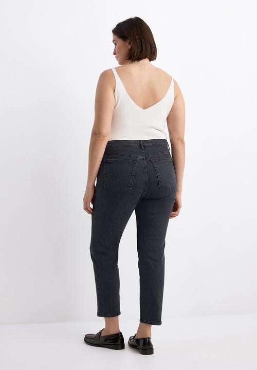 MANGO - Jeans claudia - open gray