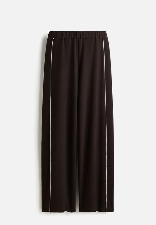 H&M - Wide pull-on trousers - dark brown