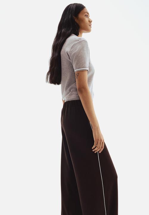 H&M - Wide pull-on trousers - dark brown