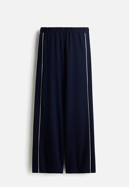H&M - Wide pull-on trousers - navy blue