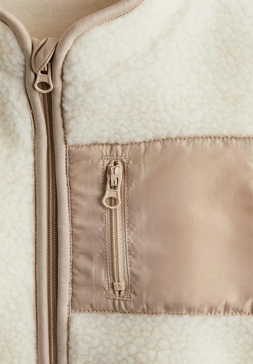 H&M - Teddy gilet -  white/beige