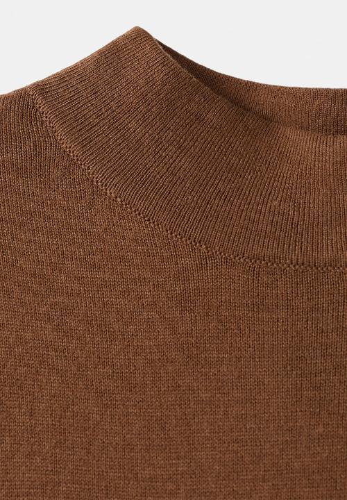 MANGO - Dress carrion - dark brown