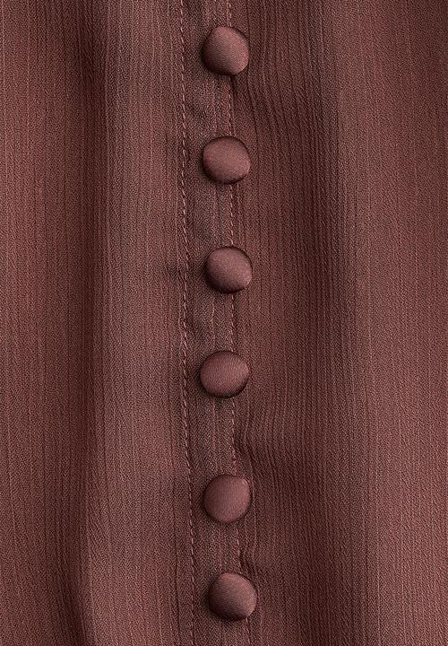 H&M - Crinkled blouse - burgundy