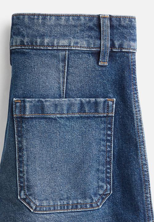 H&M - Wide high jeans - denim blue