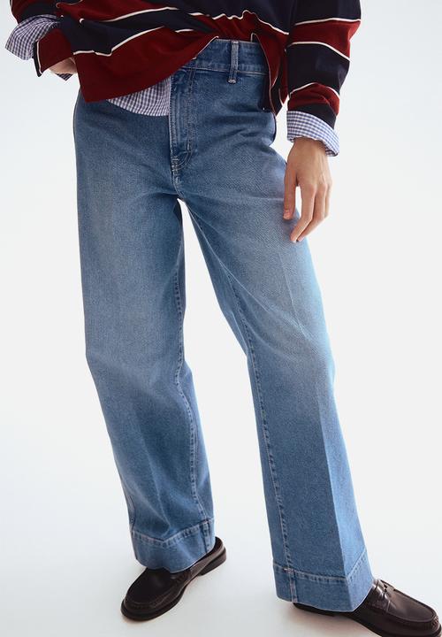 H&M - Wide high jeans - light denim blue