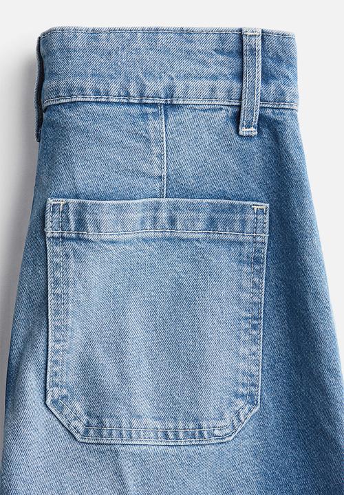 H&M - Wide high jeans - light denim blue
