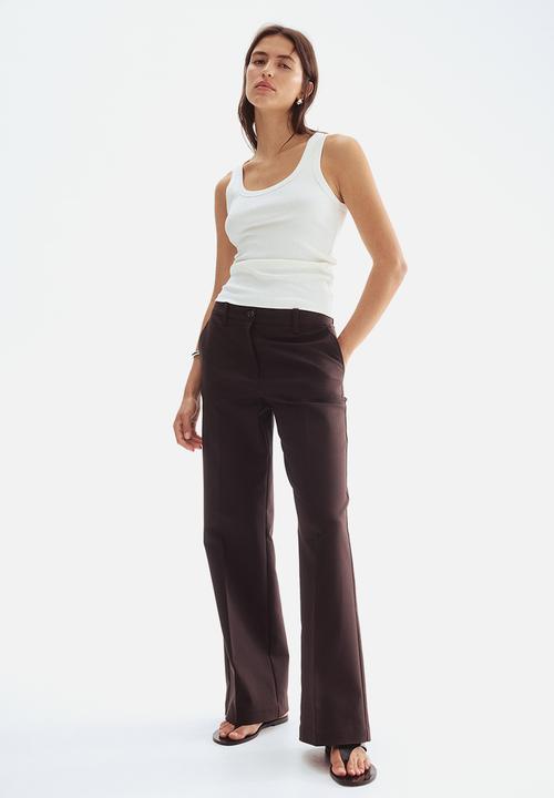 H&M - Bootcut trousers - dark brown