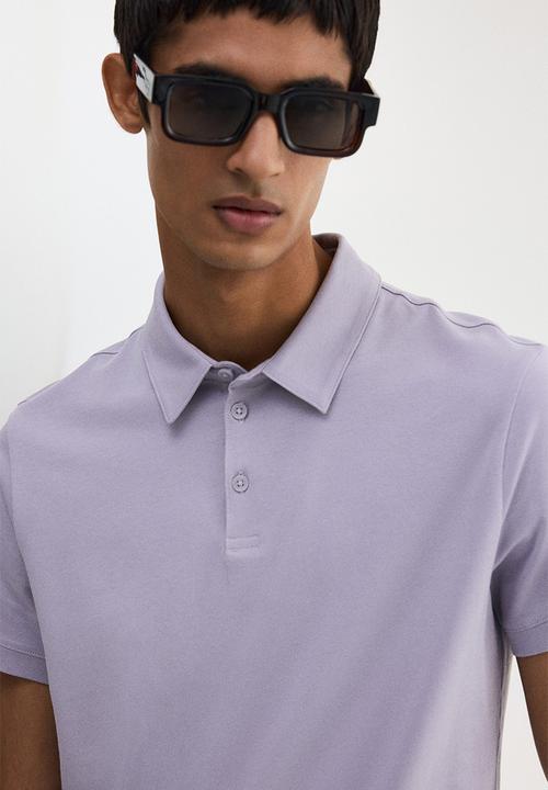 H&M - Slim fit polo shirt - light purple 