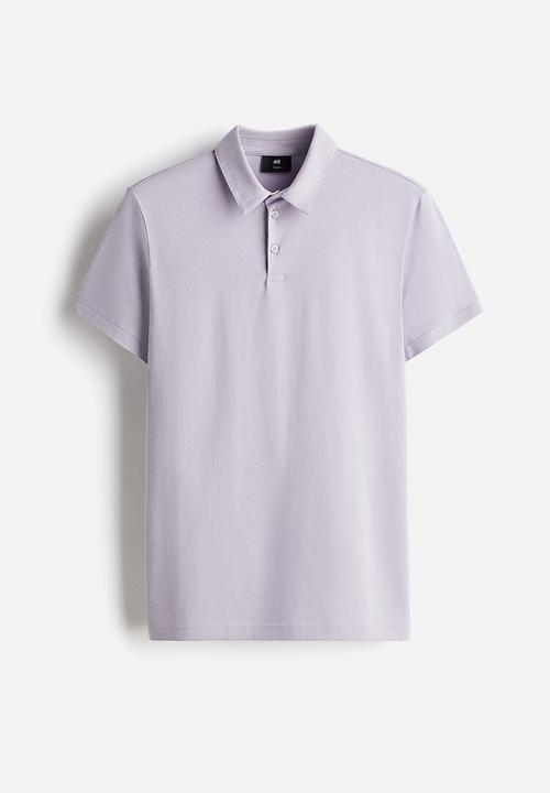 H&M - Slim fit polo shirt - light purple 