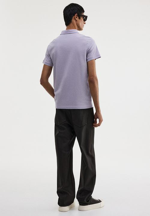 H&M - Slim fit polo shirt - light purple 