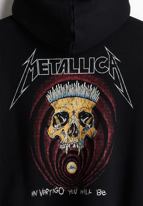 H&M - Loose fit hoodie - black/metallica 