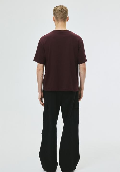 H&M - Loose fit hoodie - black/metallica 