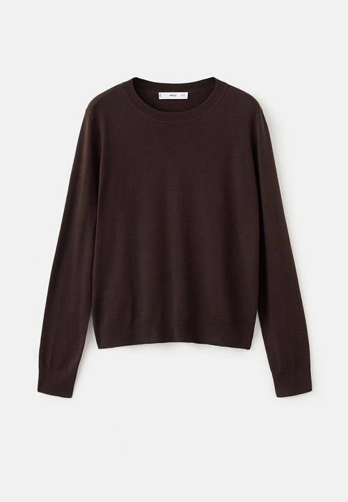 MANGO - Sweater lucca - dark brown