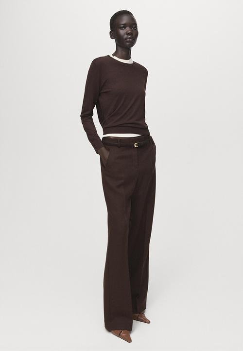 MANGO - Sweater lucca - dark brown