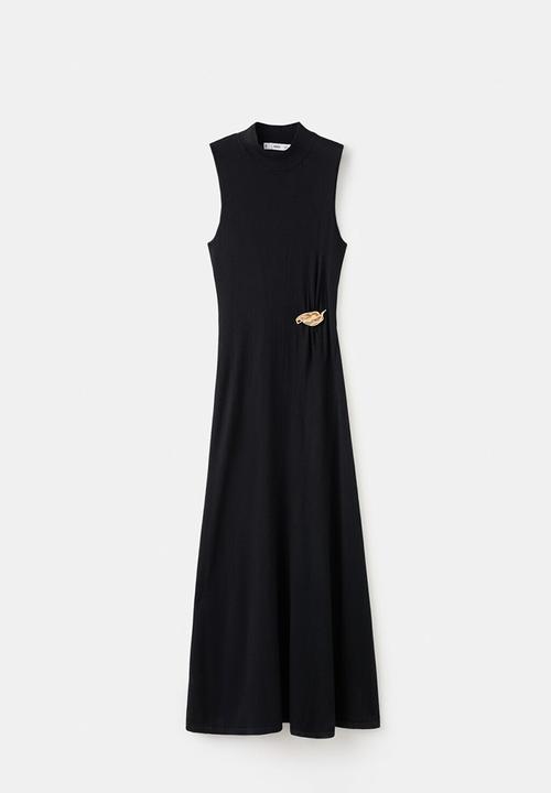 MANGO - Dress carrion - black