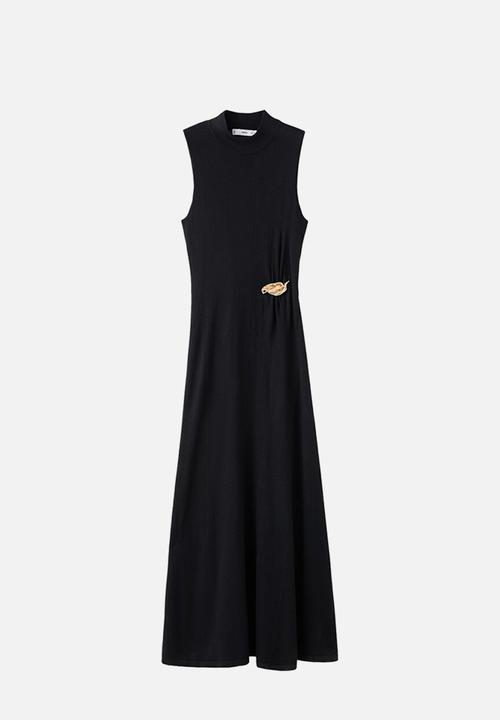 MANGO - Dress carrion - black
