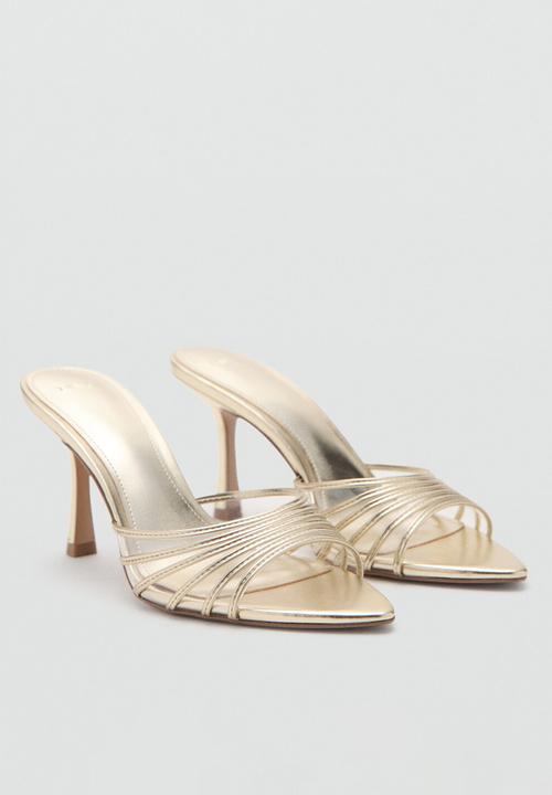 MANGO - Pepyst stiletto mule heel - gold