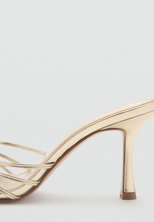 MANGO - Pepyst stiletto mule heel - gold