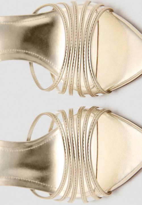 MANGO - Pepyst stiletto mule heel - gold