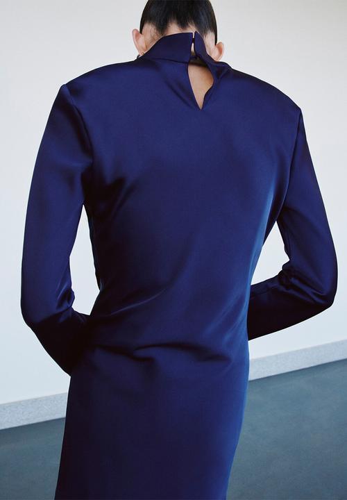 MANGO - Dress bronzo - medium blue