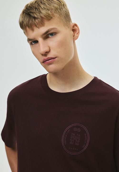 H&M - Loose fit printed T-shirt - plum