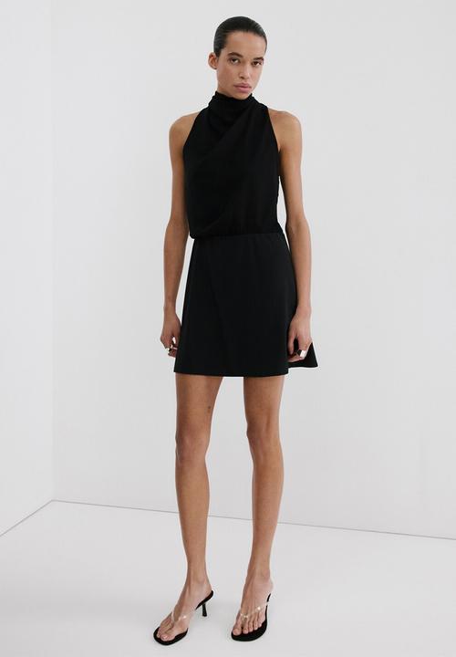 MANGO - Dress menta - black