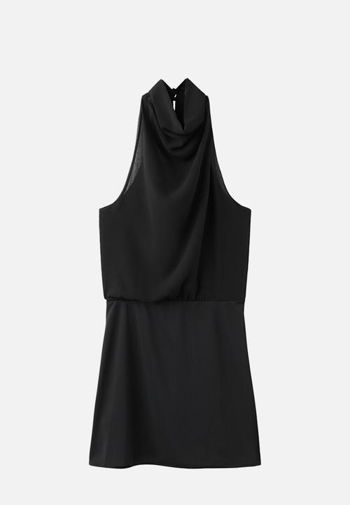 MANGO - Dress menta - black