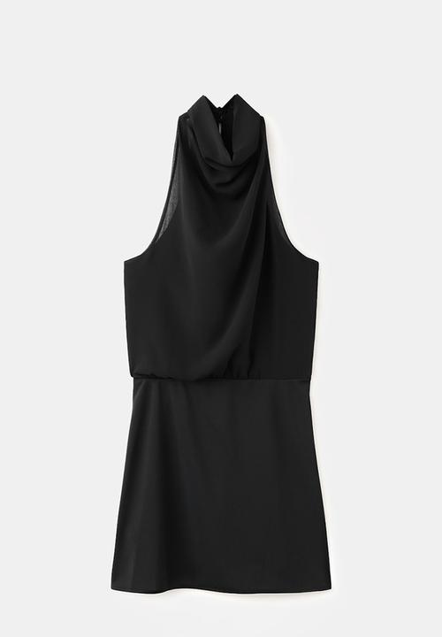 MANGO - Dress menta - black
