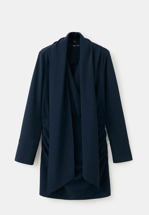MANGO - Dress rosy - navy