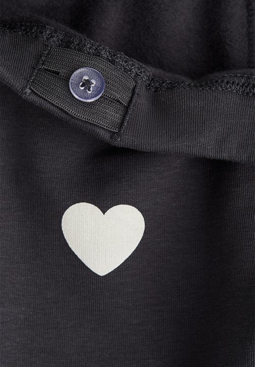 H&M - Brushed-inside leggings - dark grey/hearts 
