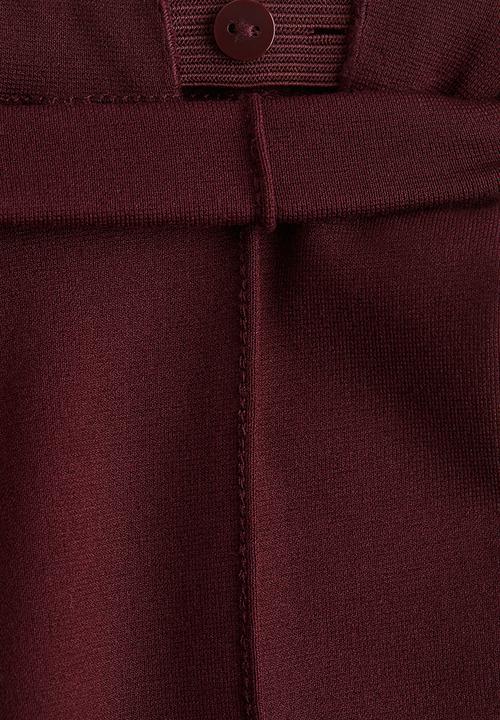 H&M - Pintuck leggings - dark red