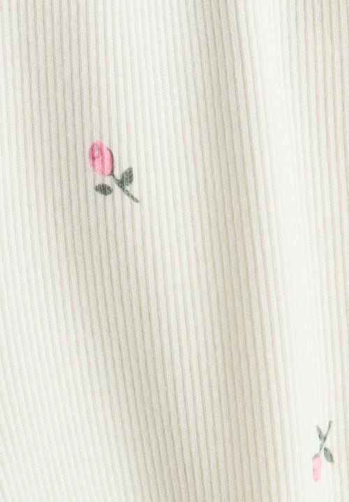 H&M - Flared leggings - white floral