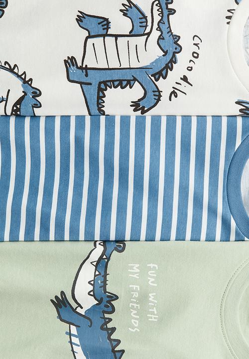 H&M - 3-Pack printed T-shirts - light green crocodiles
