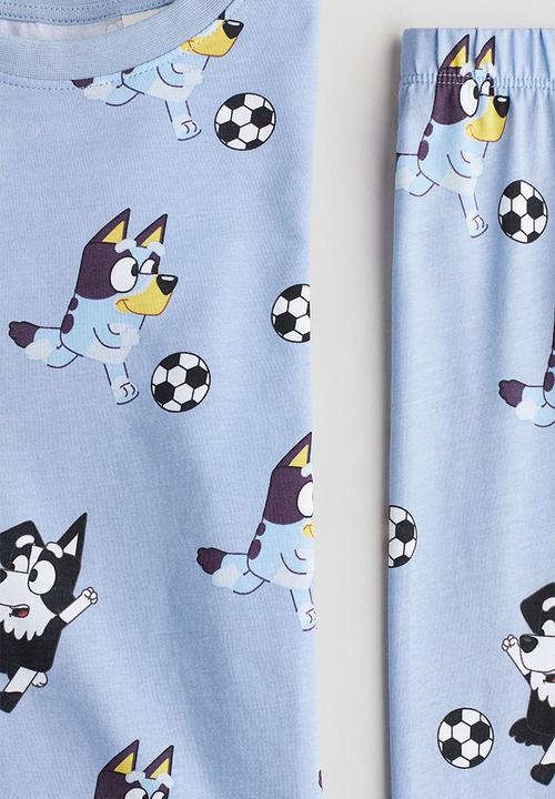 H&M - Printed cotton jersey pyjamas - blue/bluey