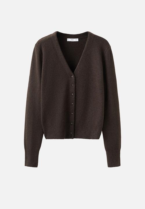 MANGO - Cardigan simone - dark brown