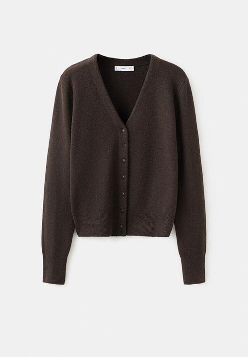 MANGO - Cardigan simone - dark brown