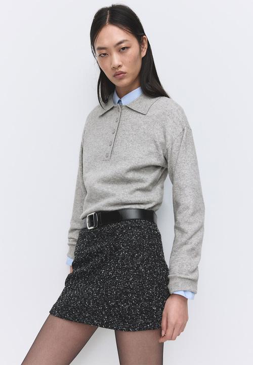 MANGO - Skirt melca - black