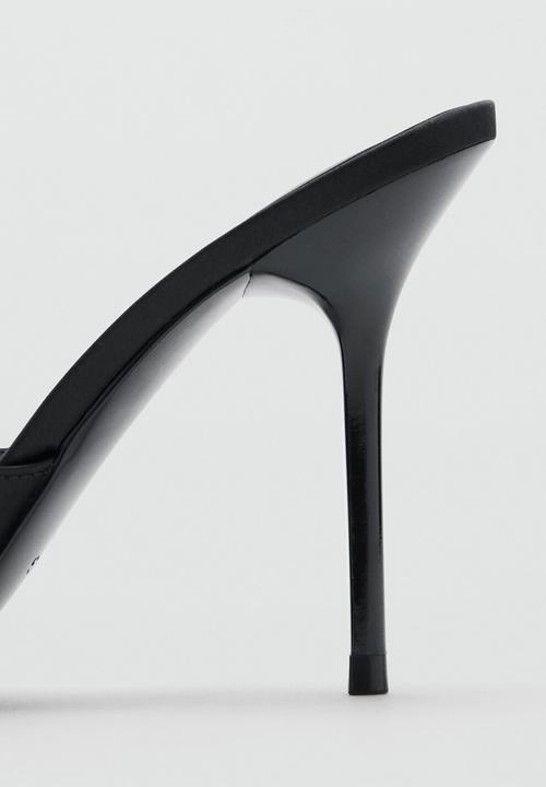 MANGO - Maiten stiletto mule heel - black