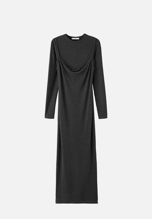 MANGO - Dress nilo - dark grey