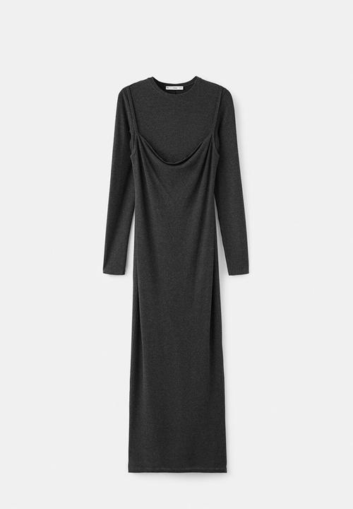 MANGO - Dress nilo - dark grey