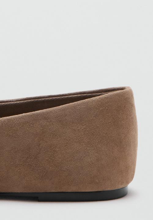 MANGO - Dor suede mary-jane pump - light/pastel brown