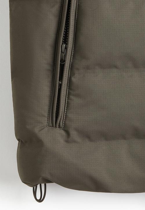 H&M - Padded gilet - dark khaki green 