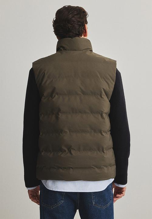 H&M - Padded gilet - dark khaki green 