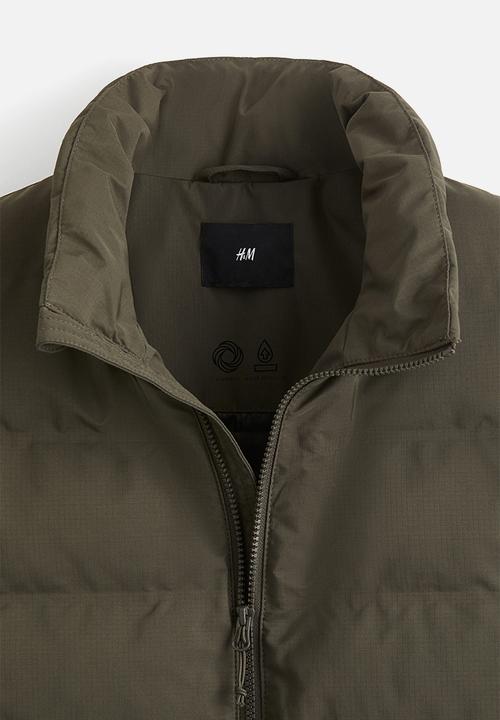H&M - Padded gilet - dark khaki green 