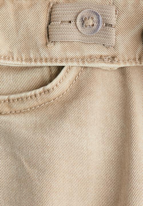 H&M - Wide leg twill trousers - light beige 