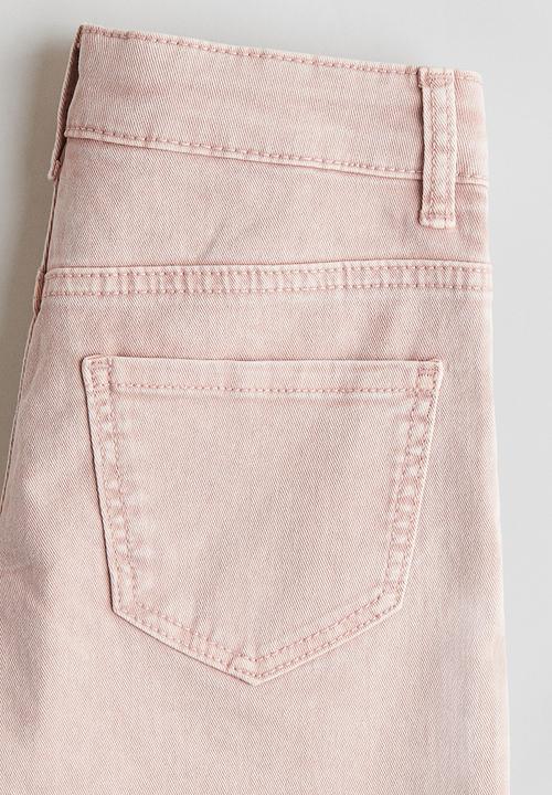 H&M - Wide leg twill trousers - light pink