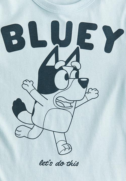 H&M - Printed T-shirt - light blue bluey