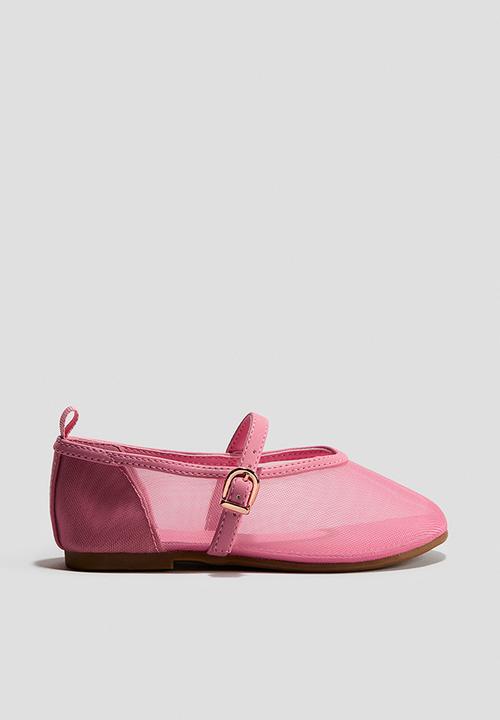 H&M - Mesh mary jane ballet flats - pink
